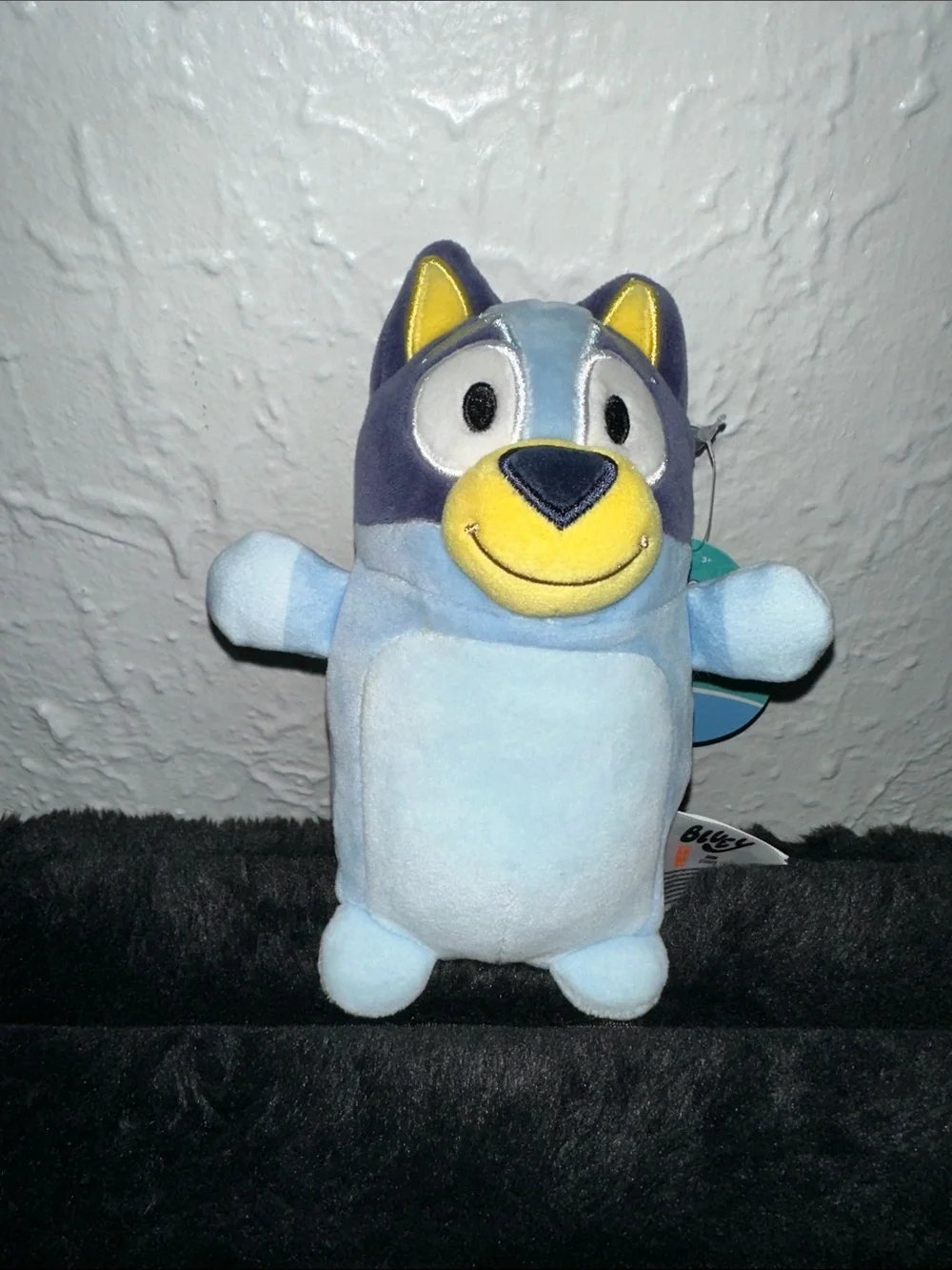 Blue Plush Husky Bird Toy — Soft Squeaky Pet Playfriend